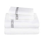 1000 Thread Count Egyptian Cotton Sateen Embroidered Sheet Set - Egyptian Cotton Sheet Set by Superior Brand
