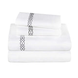 1000 Thread Count Egyptian Cotton Sateen Embroidered Sheet Set - Egyptian Cotton Sheet Set by Superior Brand