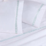 1000 Thread Count Egyptian Cotton Sateen Embroidered Sheet Set - Egyptian Cotton Sheet Set by Superior Brand