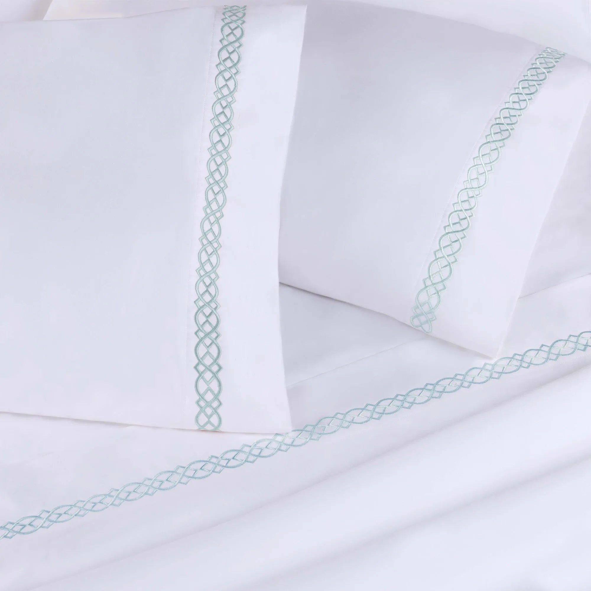 1000 Thread Count Egyptian Cotton Sateen Embroidered Sheet Set - Egyptian Cotton Sheet Set by Superior Brand