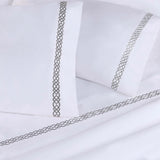 1000 Thread Count Egyptian Cotton Sateen Embroidered Sheet Set - Egyptian Cotton Sheet Set by Superior Brand