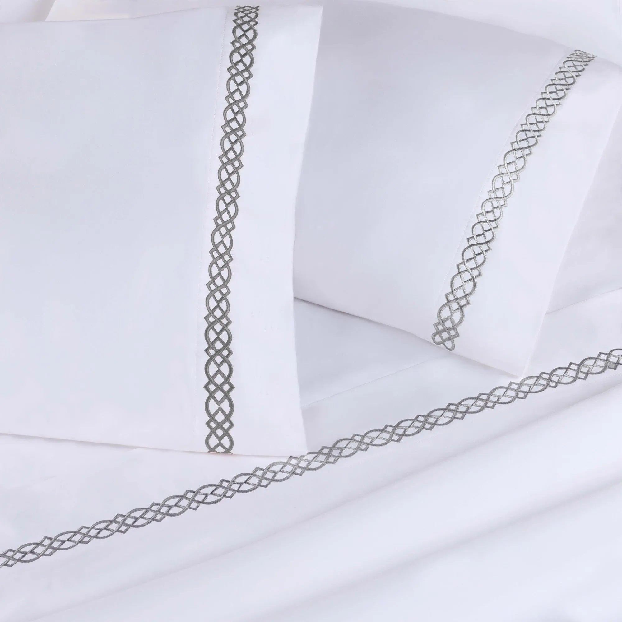1000 Thread Count Egyptian Cotton Sateen Embroidered Sheet Set - Egyptian Cotton Sheet Set by Superior Brand