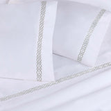1000 Thread Count Egyptian Cotton Sateen Embroidered Sheet Set - Egyptian Cotton Sheet Set by Superior Brand
