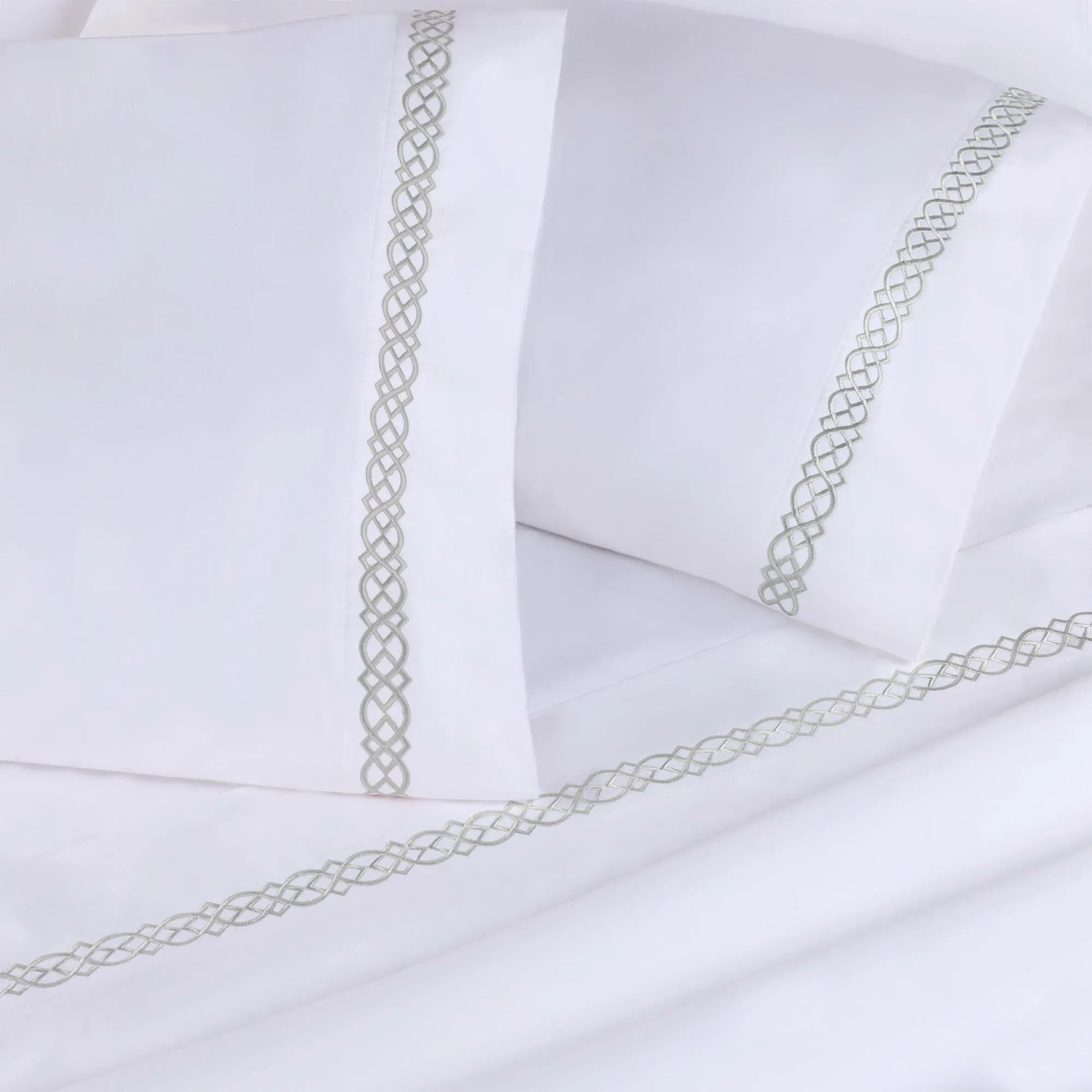 1000 Thread Count Egyptian Cotton Sateen Embroidered Sheet Set - Egyptian Cotton Sheet Set by Superior Brand