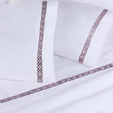 1000 Thread Count Egyptian Cotton Sateen Embroidered Sheet Set - Egyptian Cotton Sheet Set by Superior Brand