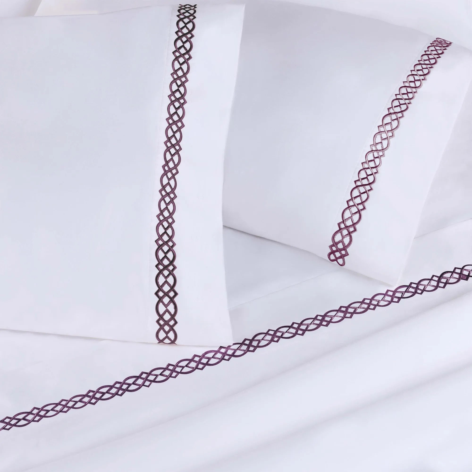 1000 Thread Count Egyptian Cotton Sateen Embroidered Sheet Set - Egyptian Cotton Sheet Set by Superior Brand