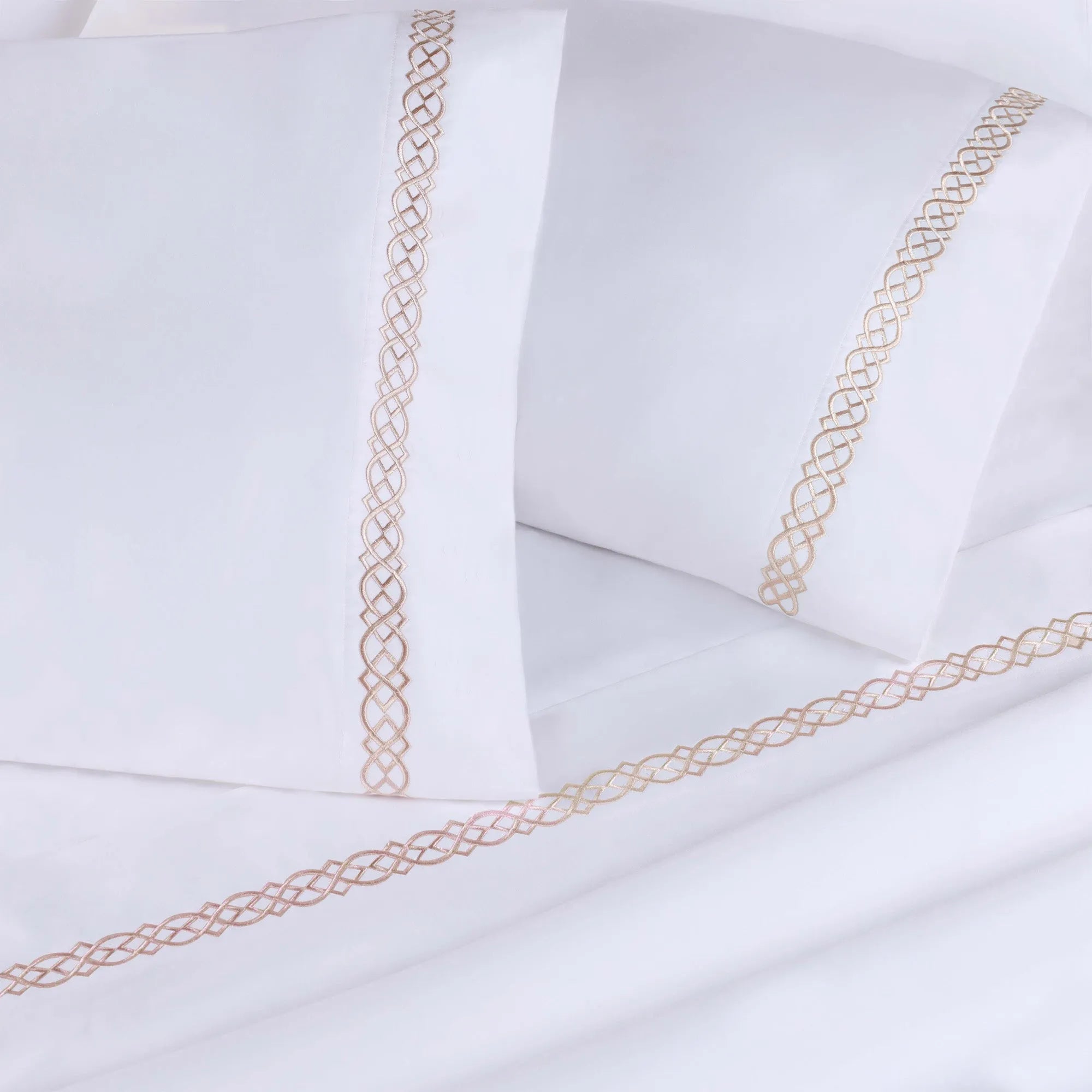 1000 Thread Count Egyptian Cotton Sateen Embroidered Sheet Set - Egyptian Cotton Sheet Set by Superior Brand