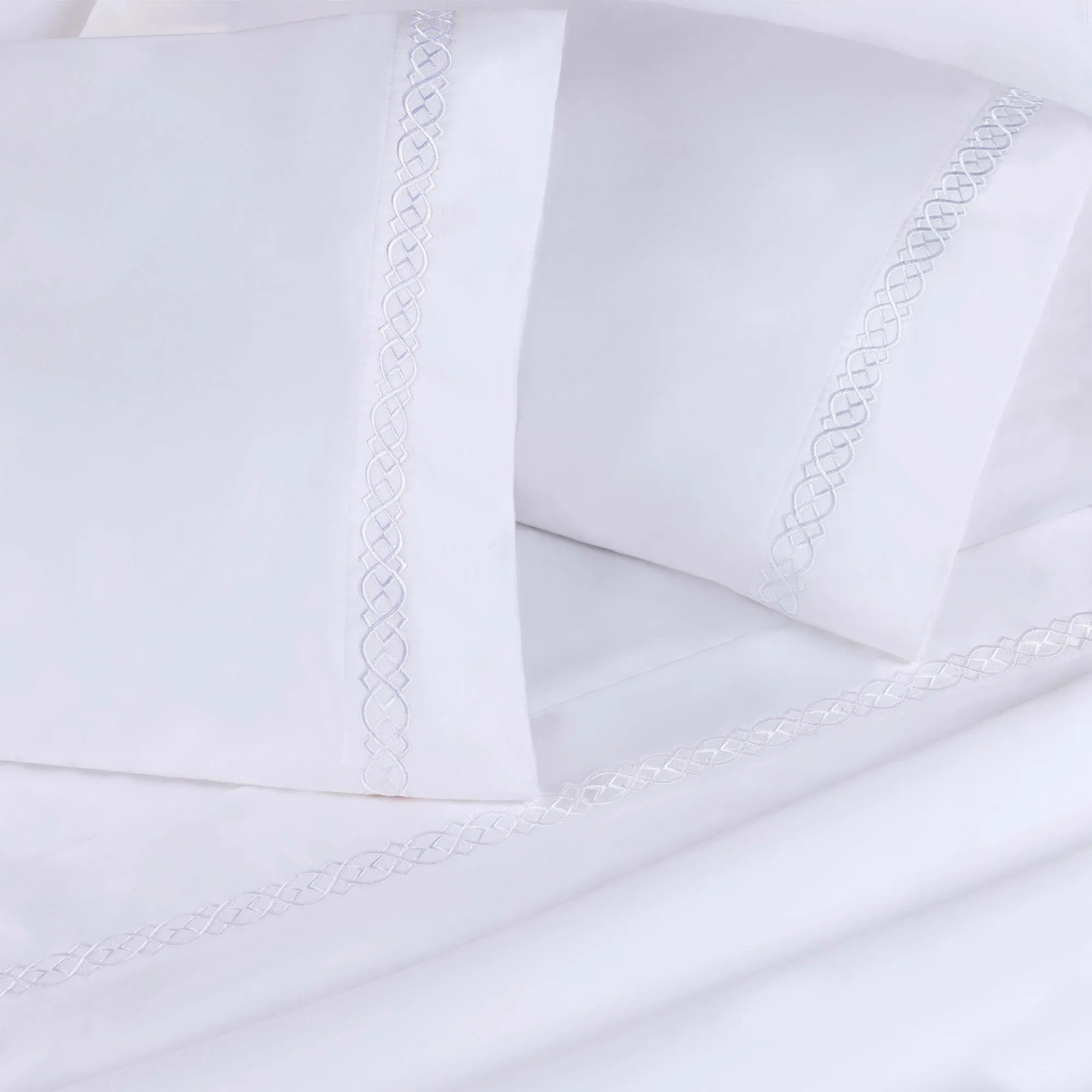 1000 Thread Count Egyptian Cotton Sateen Embroidered Sheet Set - Egyptian Cotton Sheet Set by Superior Brand
