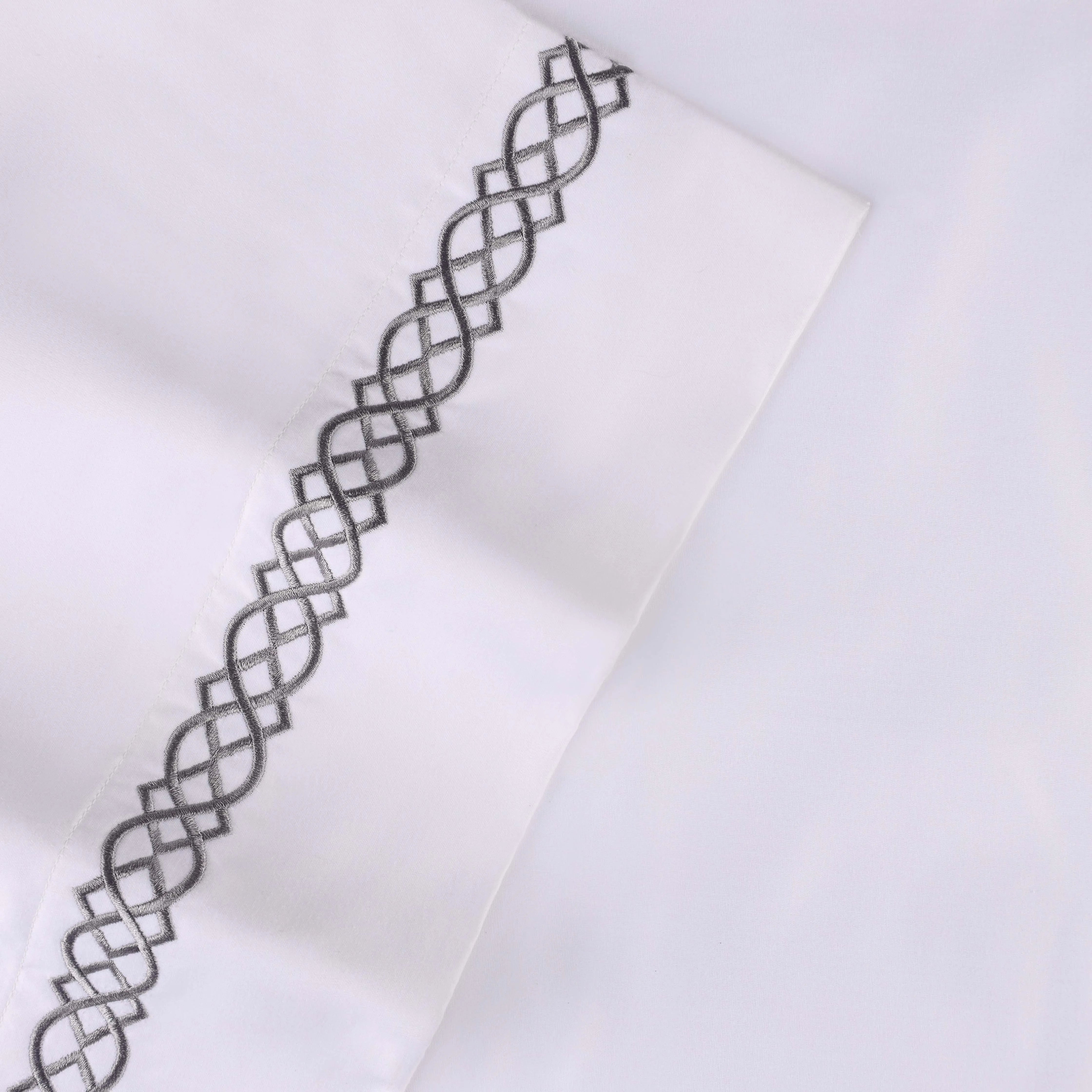 1000 Thread Count Egyptian Cotton Sateen Embroidered Sheet Set - Egyptian Cotton Sheet Set by Superior Brand