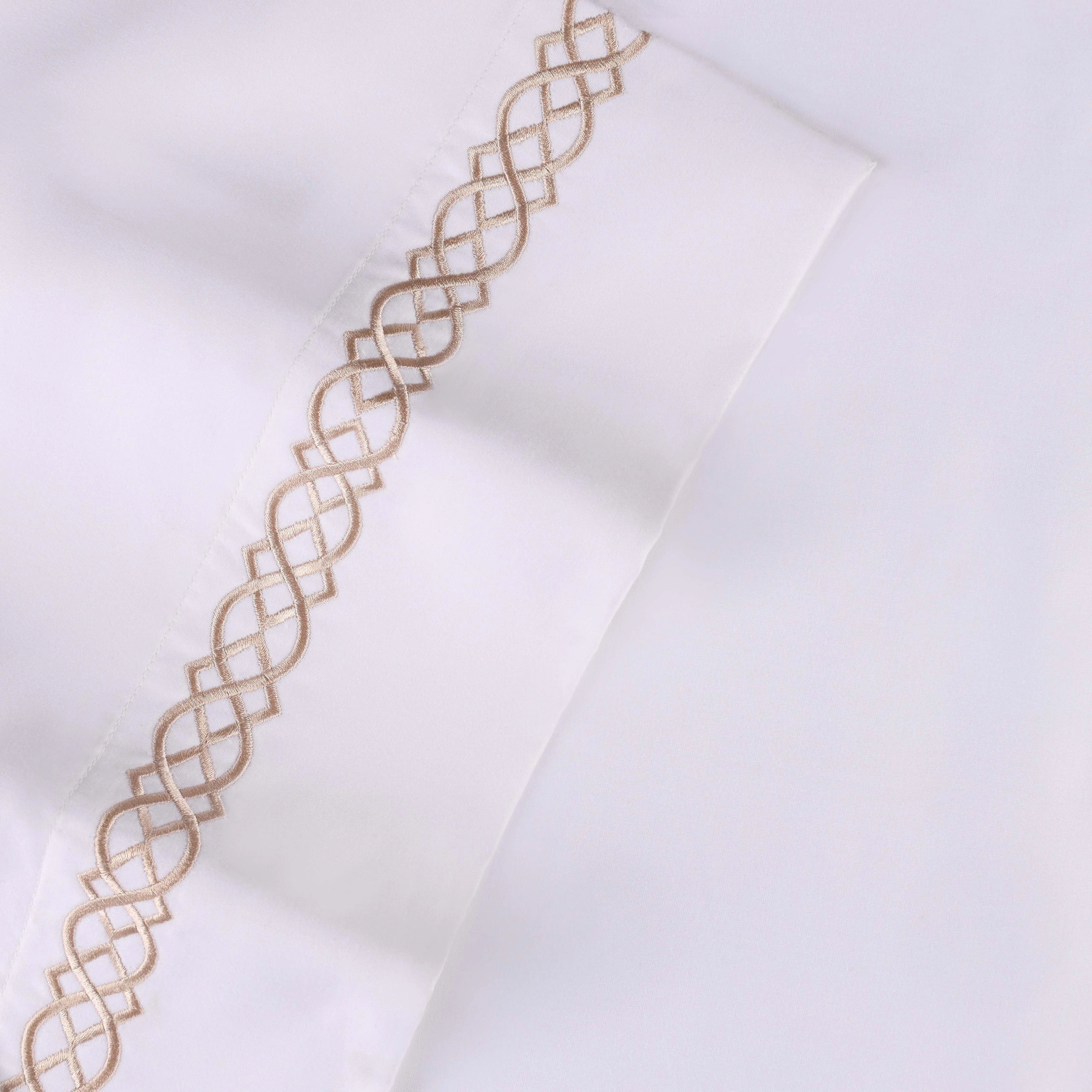 1000 Thread Count Egyptian Cotton Sateen Embroidered Sheet Set - Egyptian Cotton Sheet Set by Superior Brand