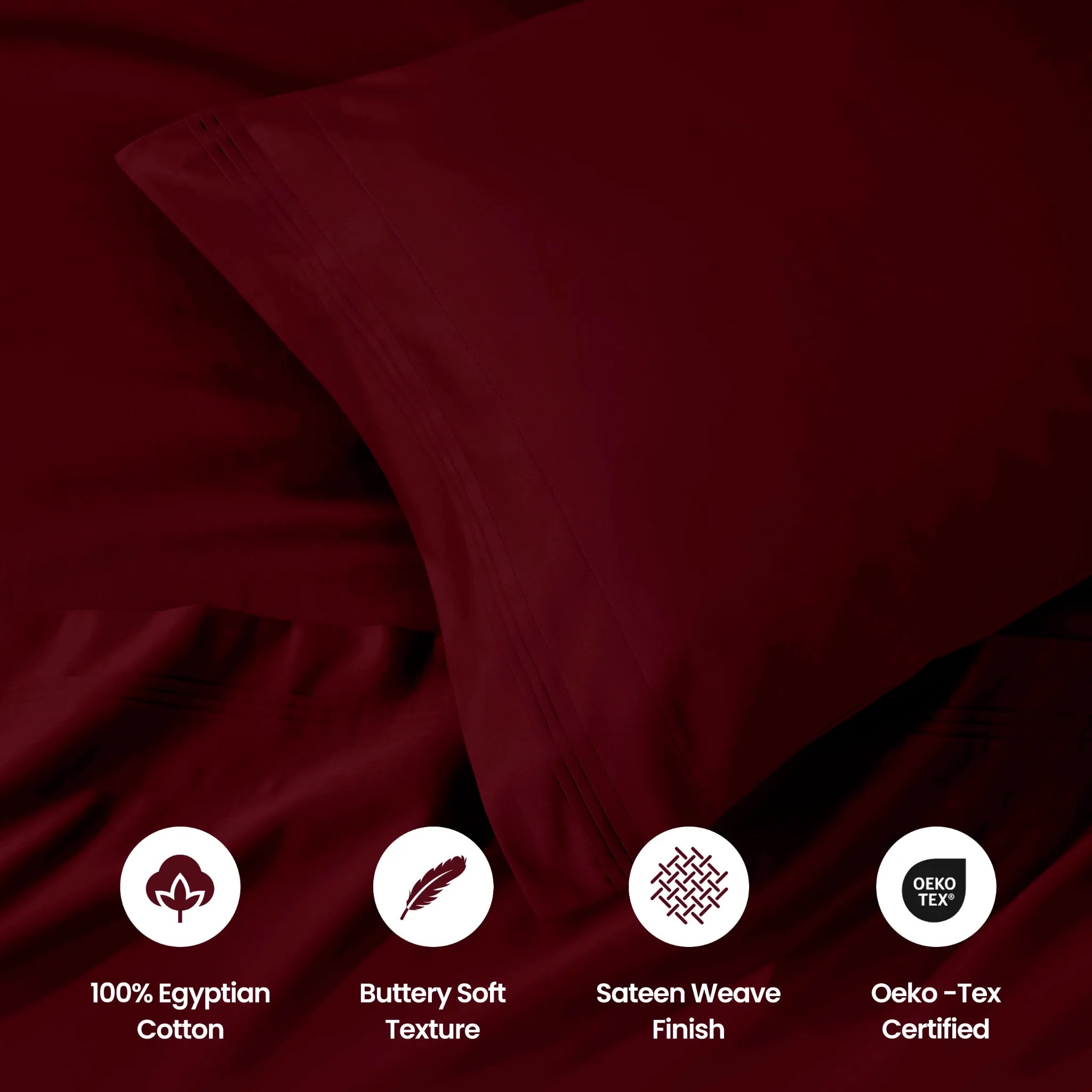 1000 Thread Count Egyptian Cotton Solid Pillowcase Set - Egyptian Cotton Pillowcases by Superior Brand