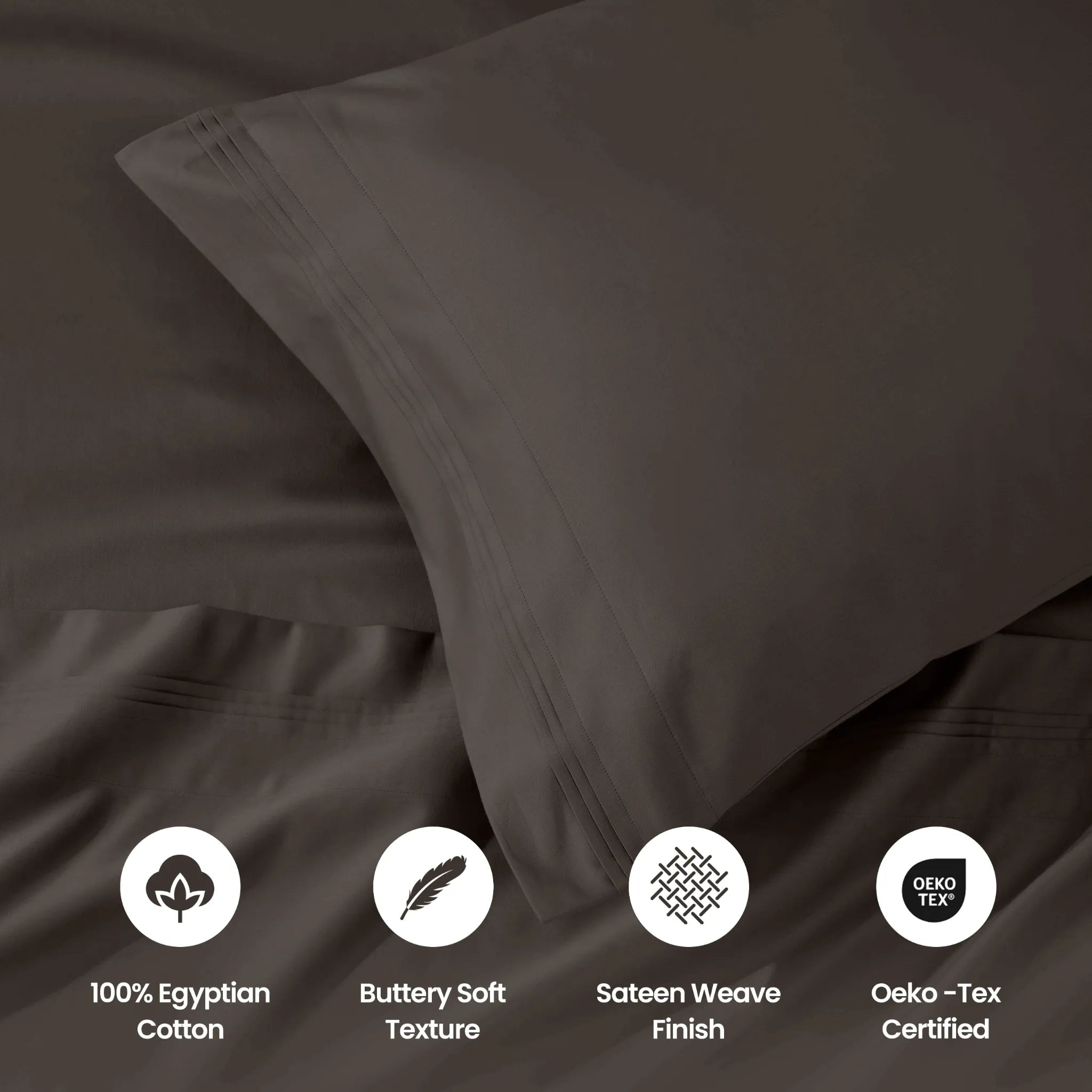 1000 Thread Count Egyptian Cotton Solid Pillowcase Set - Egyptian Cotton Pillowcases by Superior Brand