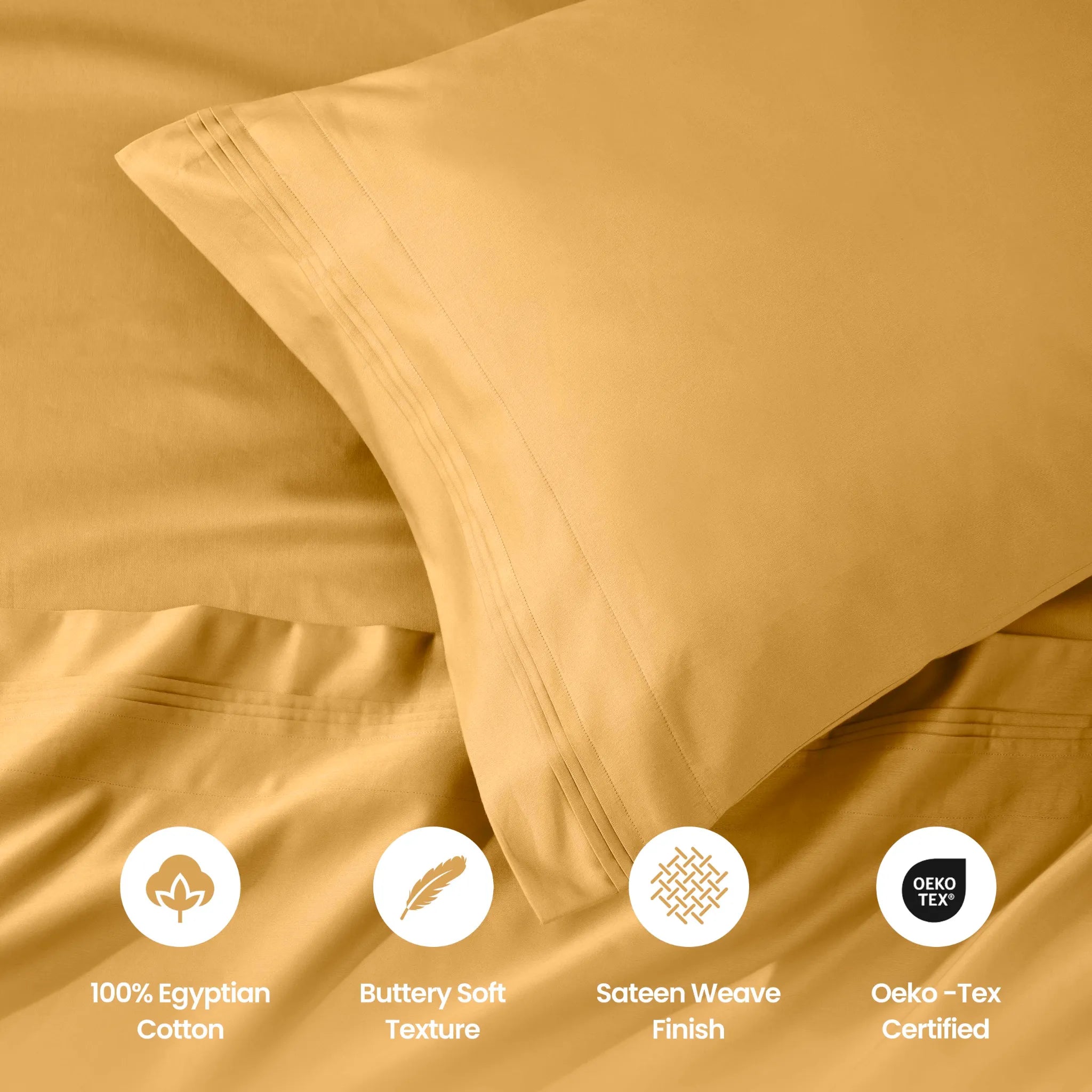 1000 Thread Count Egyptian Cotton Solid Pillowcase Set - Egyptian Cotton Pillowcases by Superior Brand