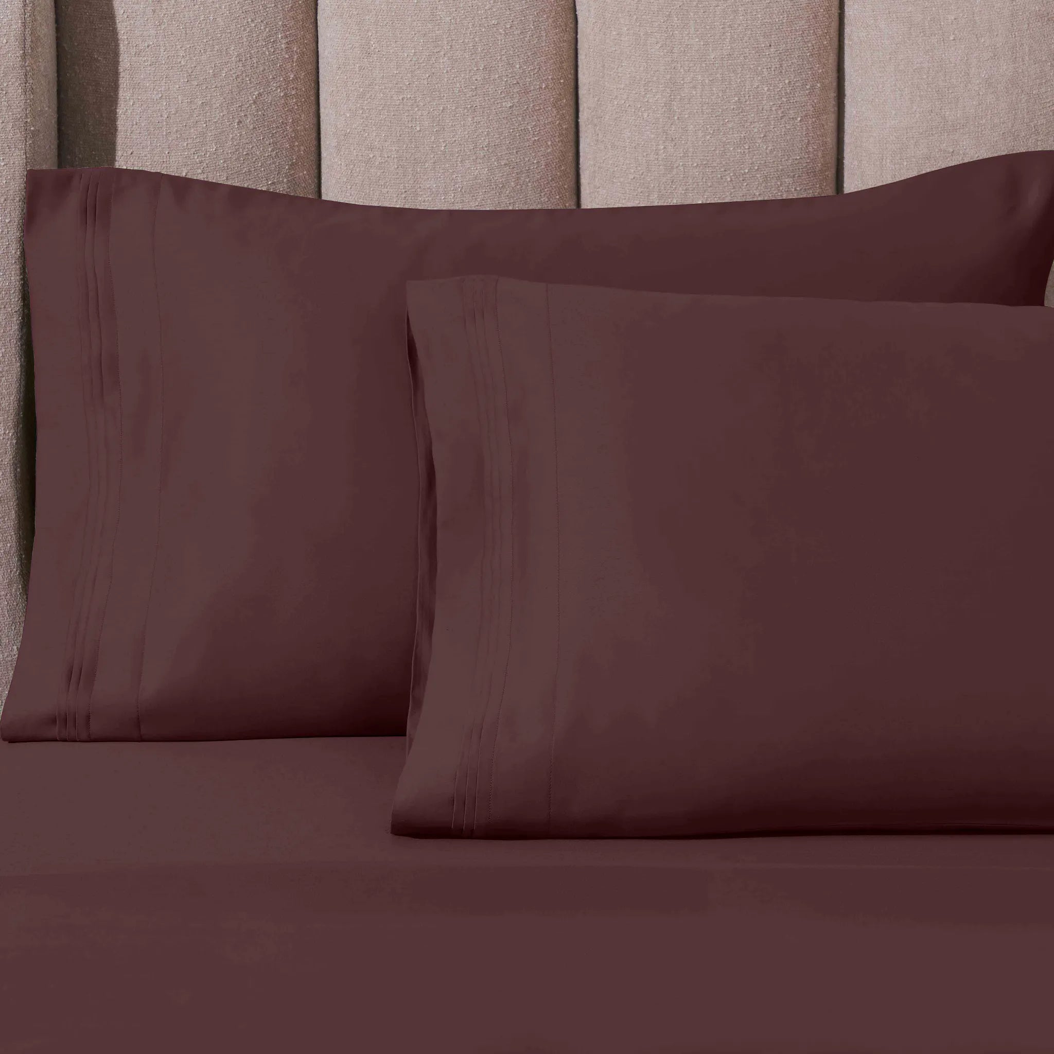 1000 Thread Count Egyptian Cotton Solid Pillowcase Set - Egyptian Cotton Pillowcases by Superior Brand