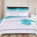 1000 Thread Count Egyptian Cotton Embroidered Duvet Cover - Egyptian Cotton Duvet Cover Set by Superior Brand
