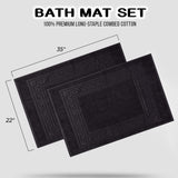 Egyptian Cotton Greek Key Infinity Border Bath Mat Set of 2 - Bath Mats by Superior Brand