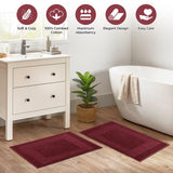 Egyptian Cotton Greek Key Infinity Border Bath Mat Set of 2 - Bath Mats by Superior Brand