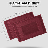 Egyptian Cotton Greek Key Infinity Border Bath Mat Set of 2 - Bath Mats by Superior Brand