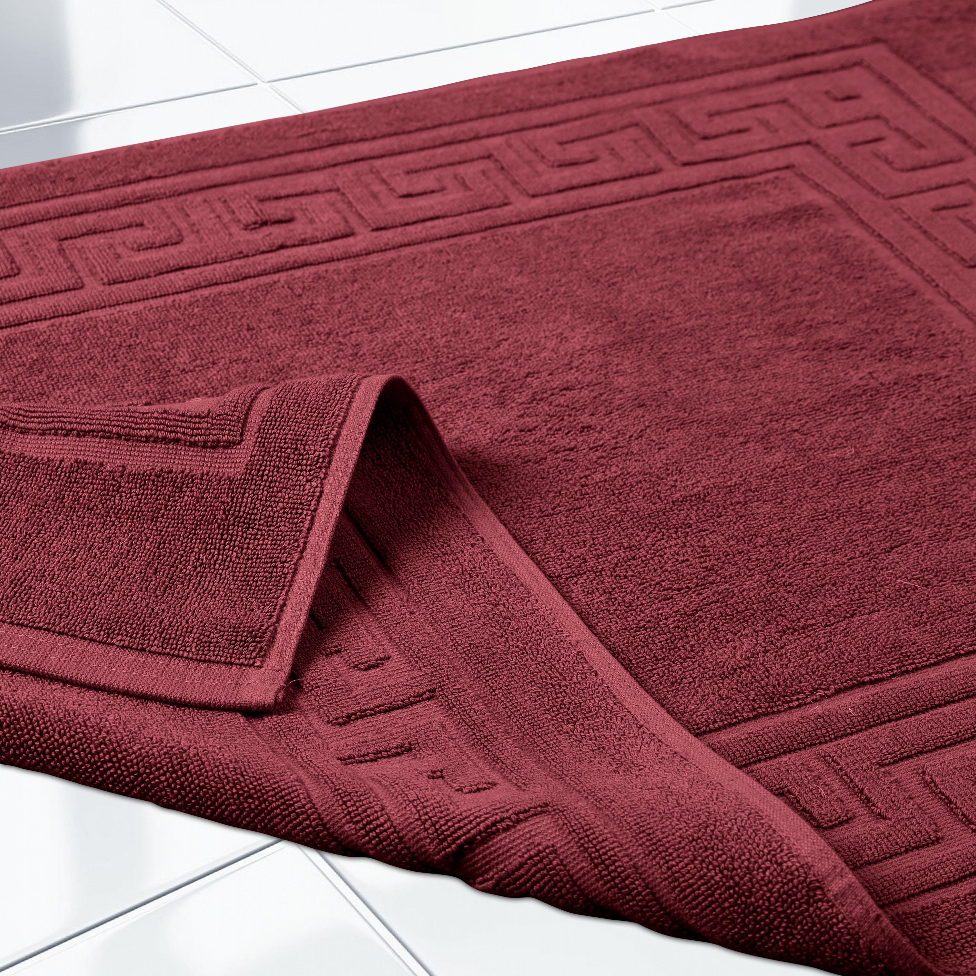 Egyptian Cotton Greek Key Infinity Border Bath Mat Set of 2 - Bath Mats by Superior Brand