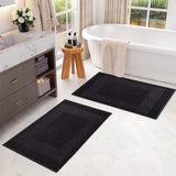 Egyptian Cotton Greek Key Infinity Border Bath Mat Set of 2 - Bath Mats by Superior Brand