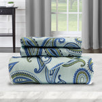 100% Cotton Flannel Paisley Luxury Duvet Cover Set - Duvet Cover Set by Superior Brand