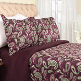 100% Cotton Flannel Paisley Luxury Duvet Cover Set - Duvet Cover Set by Superior Brand