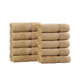 Egyptian Cotton Heritage Face Towel Set of 10 - Egyptian Cotton Face Towel by Superior Brand