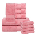 Aria Turkish Cotton Heavyweight Absorbent Solid 10 Piece Plush Towel Set - Towel Set by Superior Brand