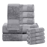Aria Turkish Cotton Heavyweight Absorbent Solid 10 Piece Plush Towel Set - Towel Set by Superior Brand