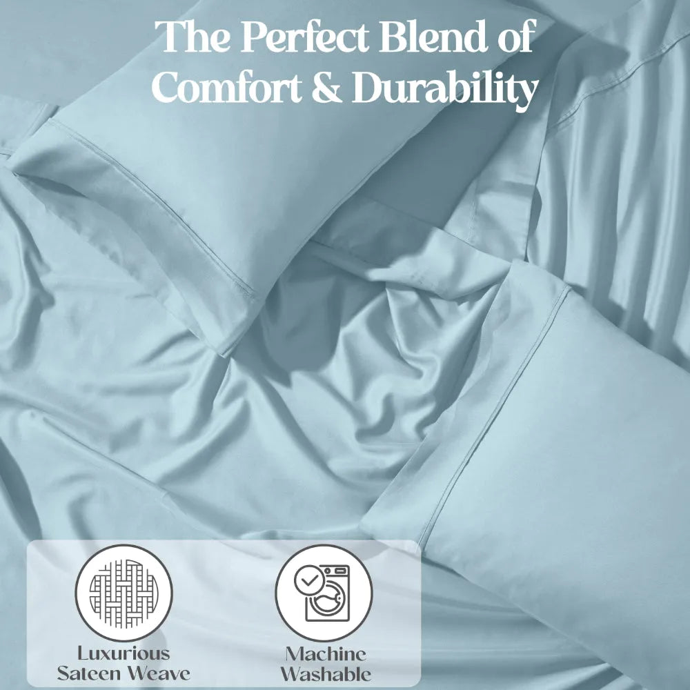 1200 Thread Count Cotton Blend 2 Piece Solid Pillowcase Set - Pillowcases by Superior Brand