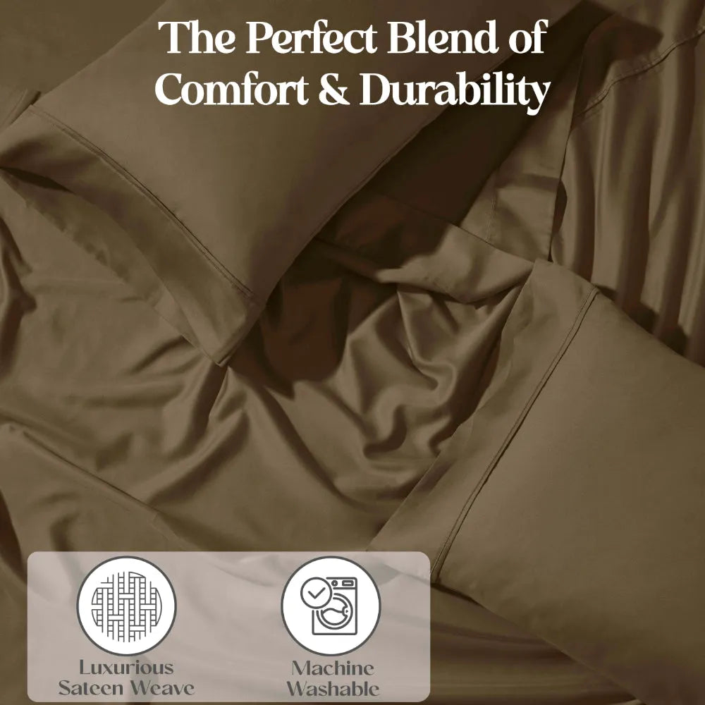 1200 Thread Count Cotton Blend 2 Piece Solid Pillowcase Set - Pillowcases by Superior Brand