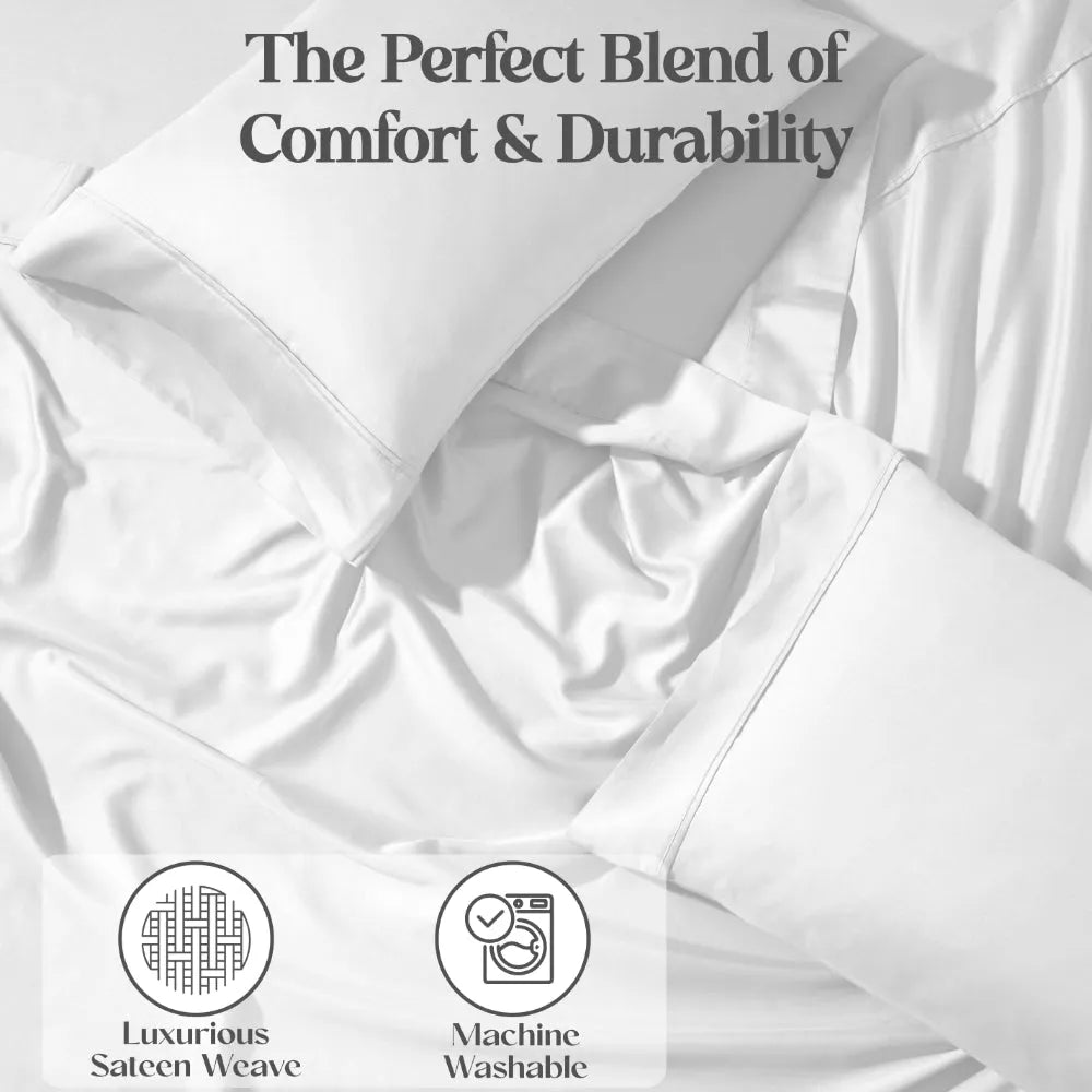 1200 Thread Count Cotton Blend 2 Piece Solid Pillowcase Set - Pillowcases by Superior Brand