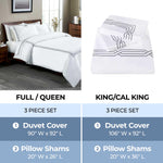 1200 Thread Count Egyptian Cotton Embroidered Duvet Cover - Egyptian Cotton Duvet Cover Set by Superior Brand