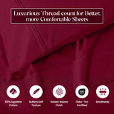 1200 Thread Count Egyptian Cotton Sateen Sheet Set - Egyptian Cotton Sheet Set by Superior Brand