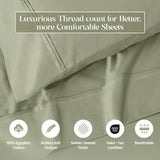 1200 Thread Count Egyptian Cotton Sateen Sheet Set - Egyptian Cotton Sheet Set by Superior Brand