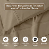 1200 Thread Count Egyptian Cotton Sateen Sheet Set - Egyptian Cotton Sheet Set by Superior Brand