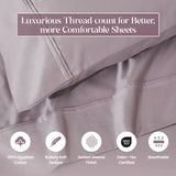 1200 Thread Count Egyptian Cotton Sateen Sheet Set - Egyptian Cotton Sheet Set by Superior Brand