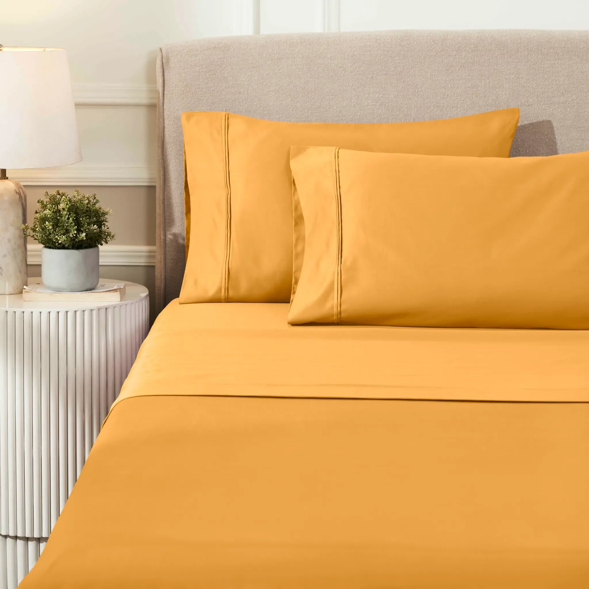 1200 Thread Count Egyptian Cotton Sateen Sheet Set - Egyptian Cotton Sheet Set by Superior Brand