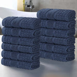 Napa Zero-Twist Cotton Waffle Face Towel Set 12 Piece - Towel Set by Superior Brand