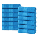 Eco-Friendly Ring-Spun Cotton 12-Piece Face Towel/Washcloth Set - Face Towel by Superior Brand
