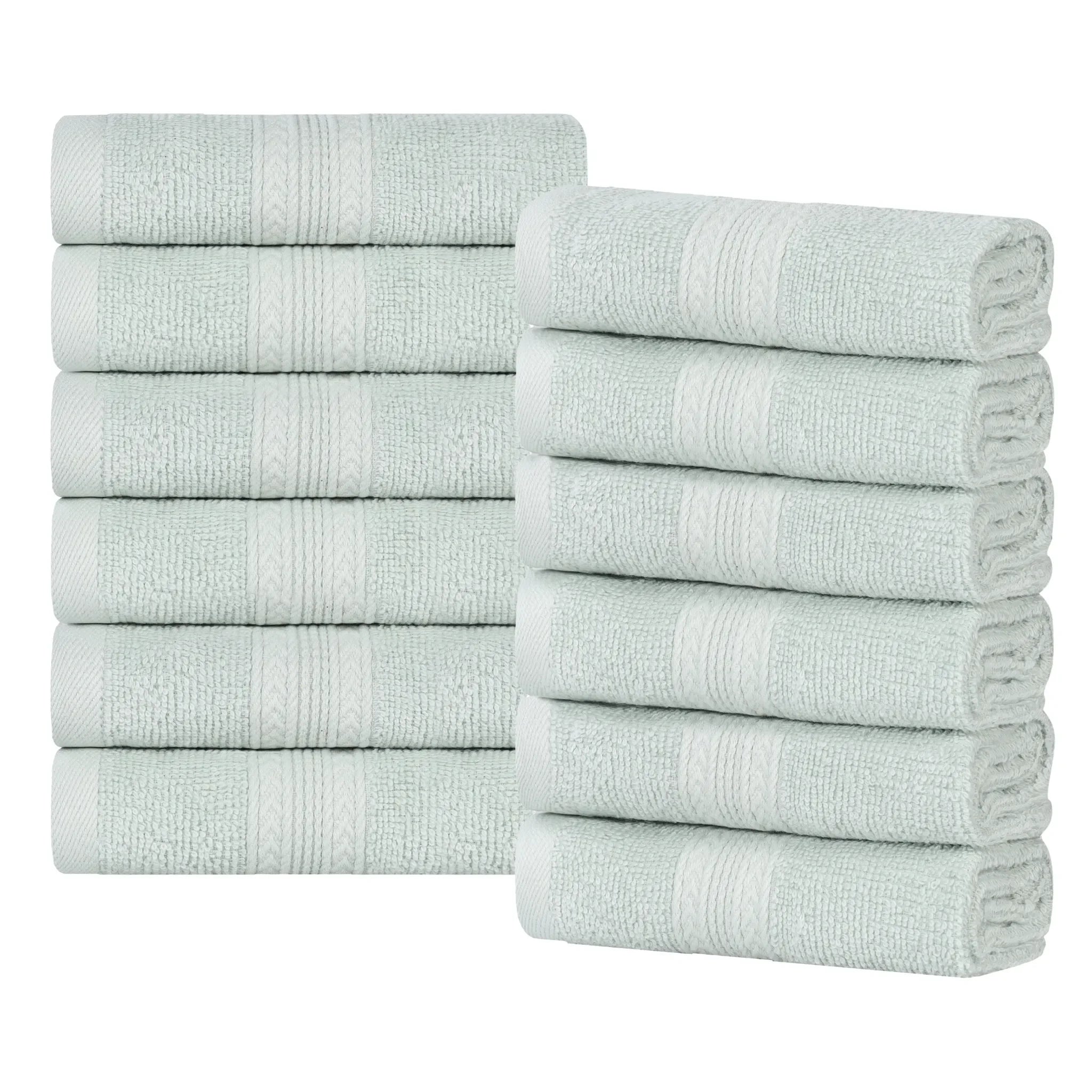 Eco-Friendly Ring-Spun Cotton 12-Piece Face Towel/Washcloth Set - Face Towel by Superior Brand