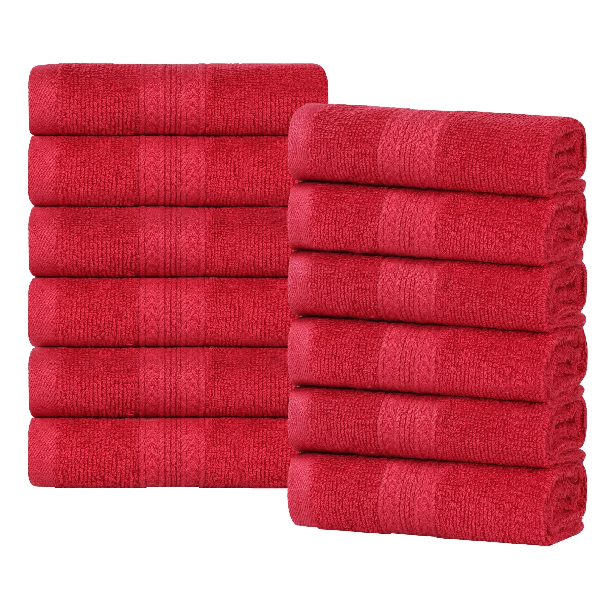 Eco-Friendly Ring-Spun Cotton 12-Piece Face Towel/Washcloth Set - Face Towel by Superior Brand