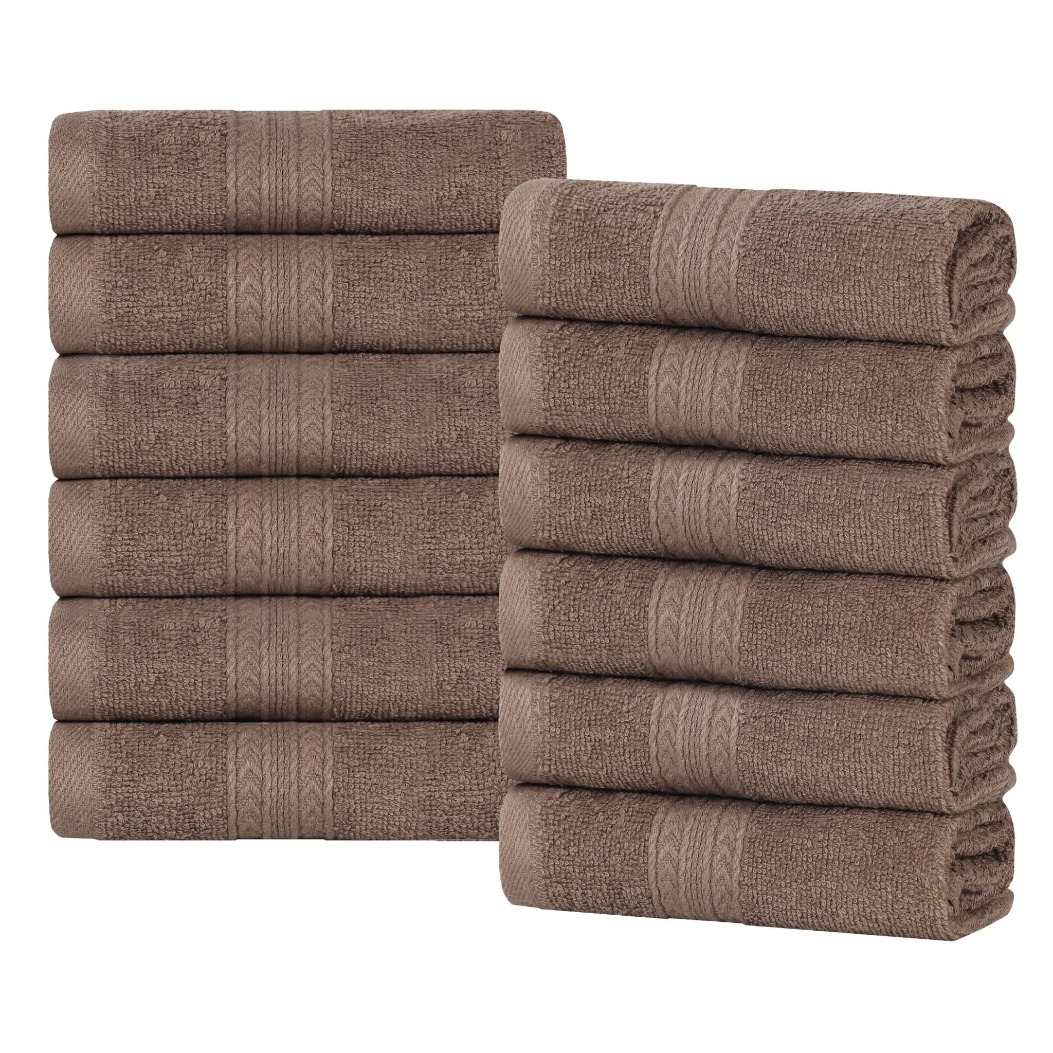 Eco-Friendly Ring-Spun Cotton 12-Piece Face Towel/Washcloth Set - Face Towel by Superior Brand