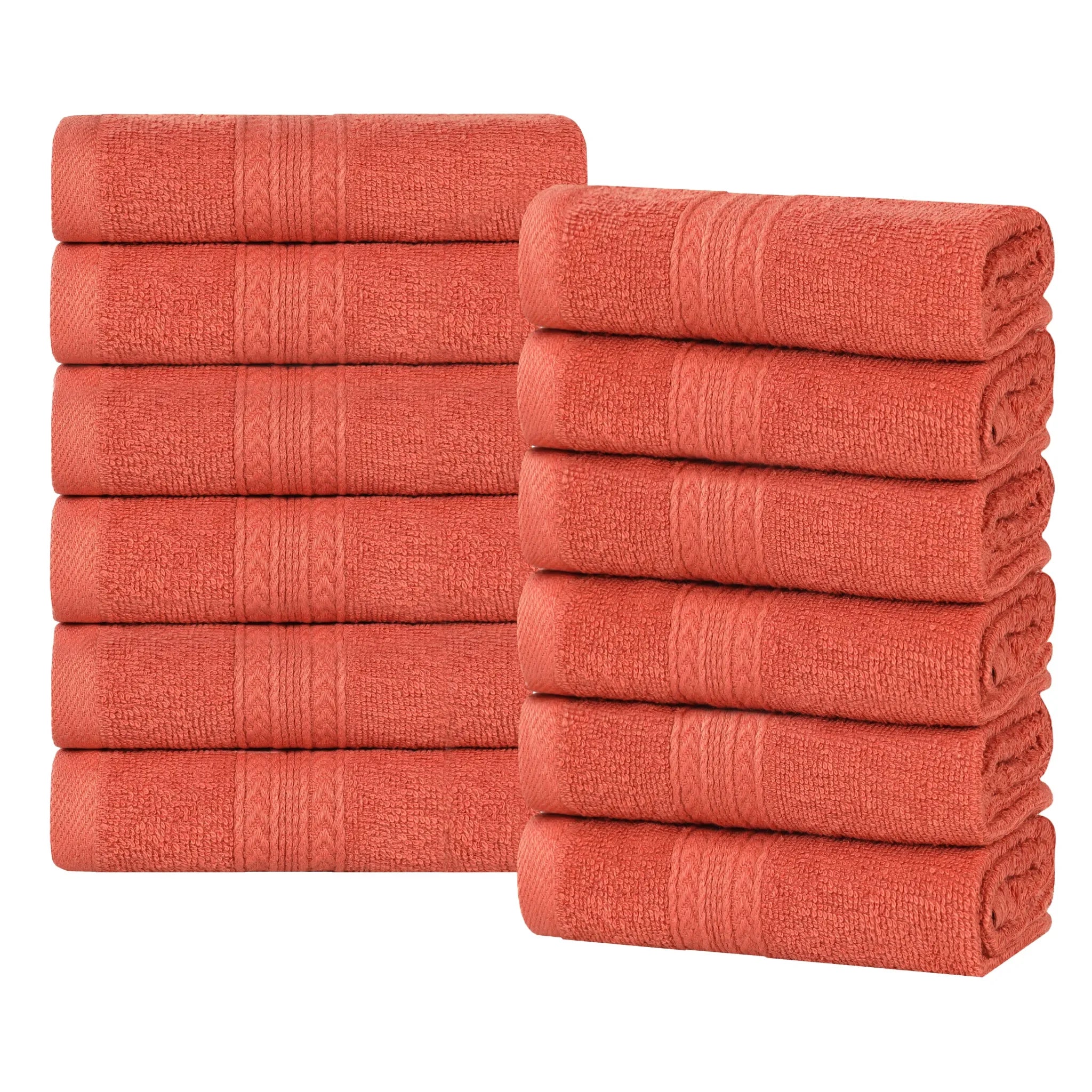 Eco-Friendly Ring-Spun Cotton 12-Piece Face Towel/Washcloth Set - Face Towel by Superior Brand