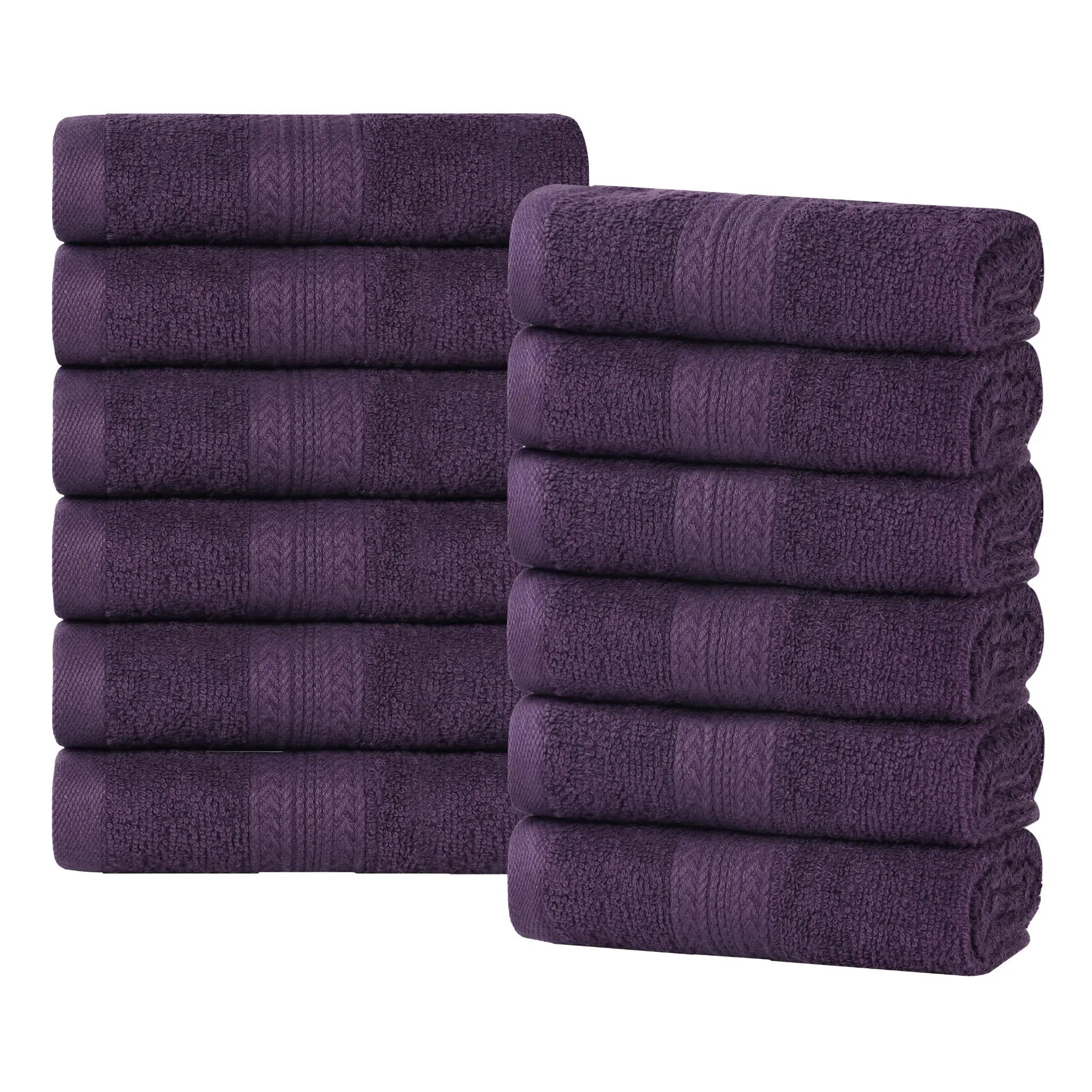 Eco-Friendly Ring-Spun Cotton 12-Piece Face Towel/Washcloth Set - Face Towel by Superior Brand