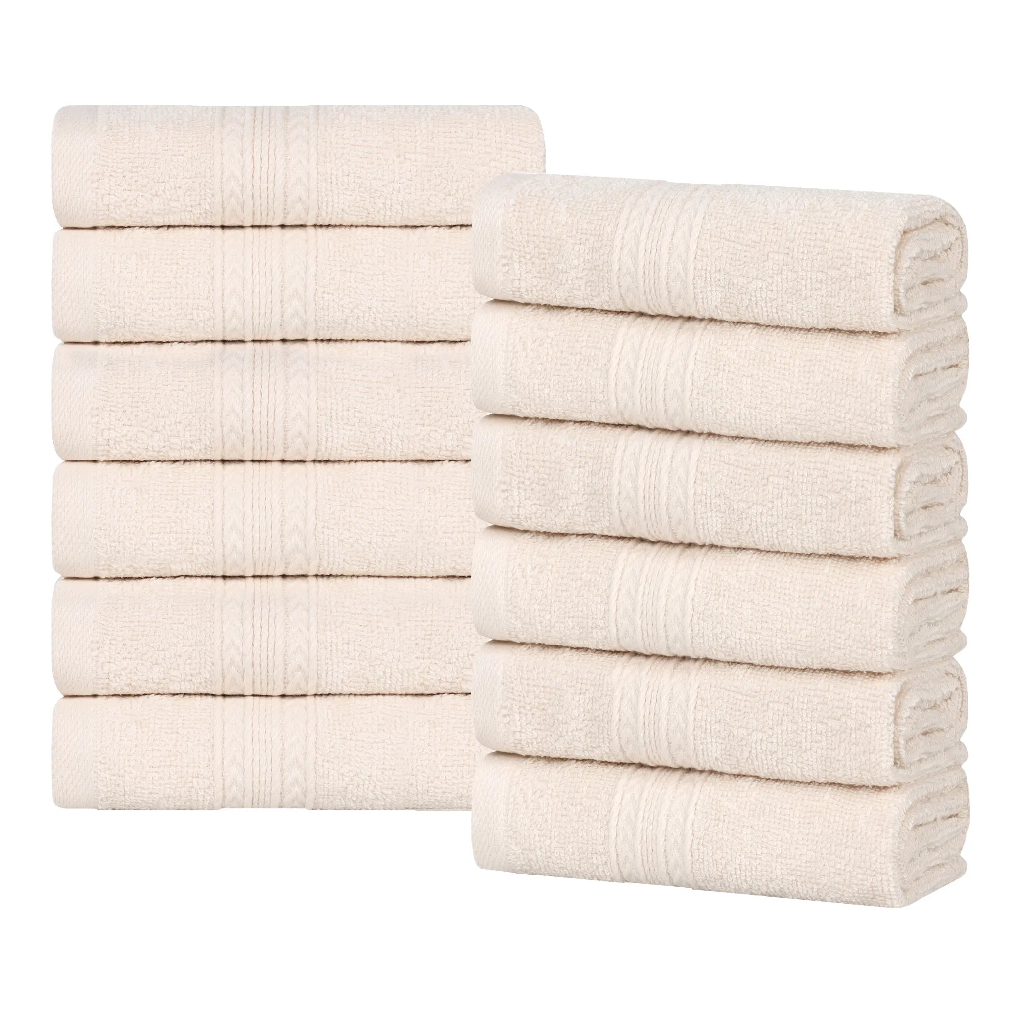 Eco-Friendly Ring-Spun Cotton 12-Piece Face Towel/Washcloth Set - Face Towel by Superior Brand