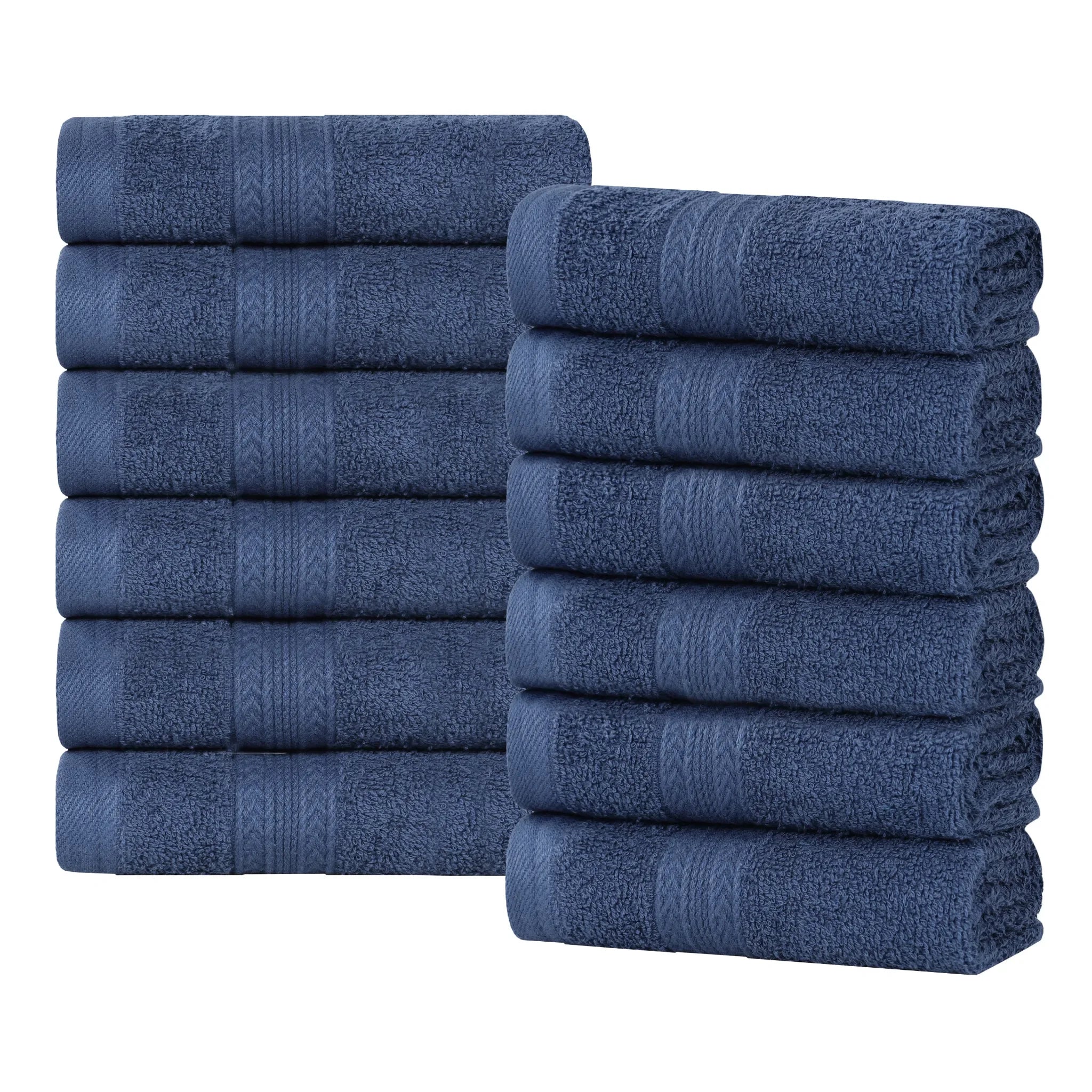 Eco-Friendly Ring-Spun Cotton 12-Piece Face Towel/Washcloth Set - Face Towel by Superior Brand