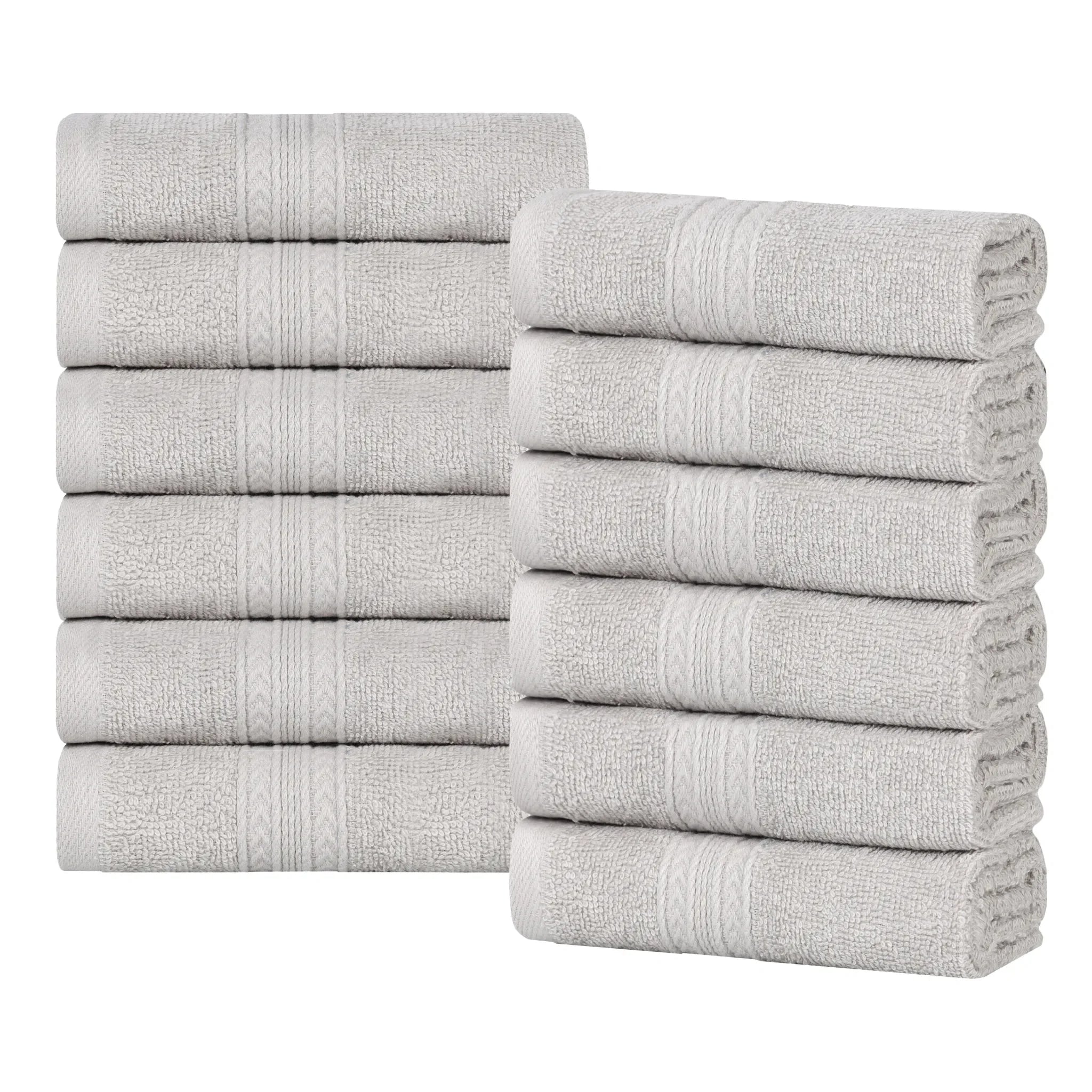 Eco-Friendly Ring-Spun Cotton 12-Piece Face Towel/Washcloth Set - Face Towel by Superior Brand