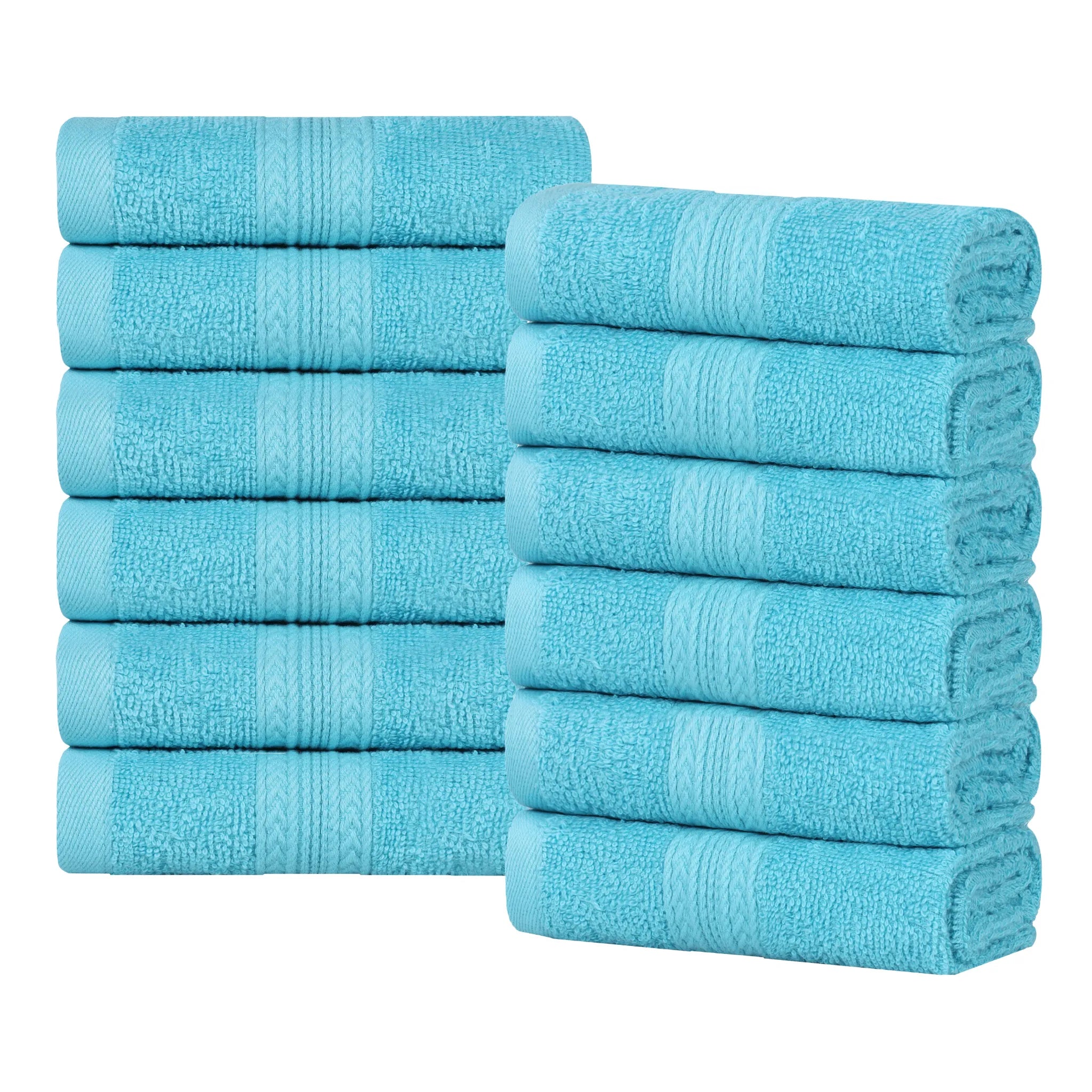 Eco-Friendly Ring-Spun Cotton 12-Piece Face Towel/Washcloth Set - Face Towel by Superior Brand