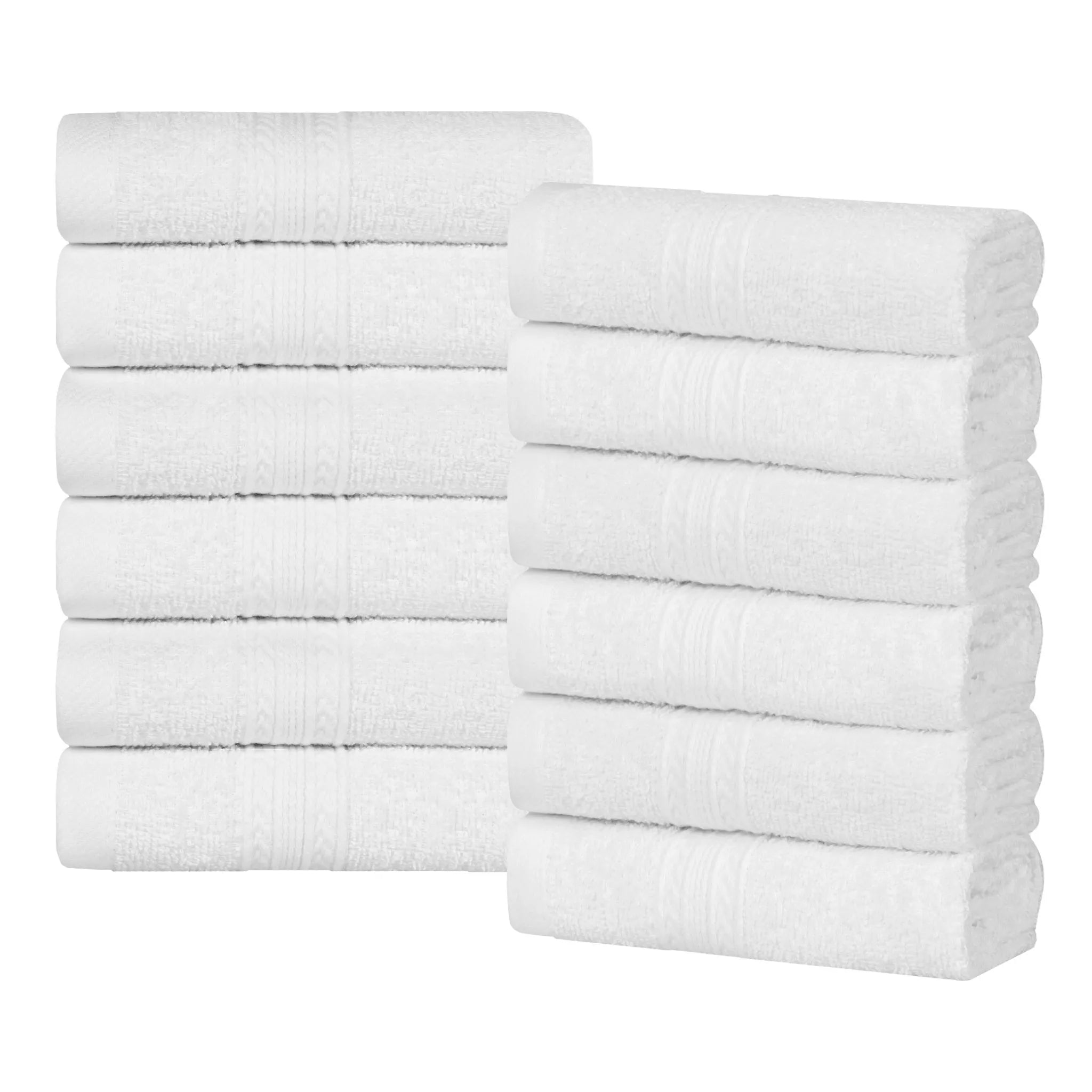 Eco-Friendly Ring-Spun Cotton 12-Piece Face Towel/Washcloth Set - Face Towel by Superior Brand